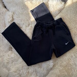 Nike Black Jogger Sweatpants with White Swoosh